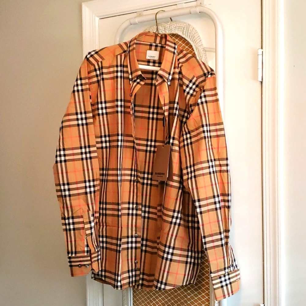 Burberry London Camel Men Shirt